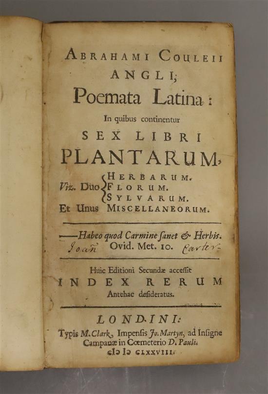 Four small volumes in Latin, 16th century and later, including Catullus et in eum Commentarius M. Antonii Mureti